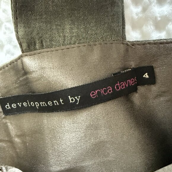 Vintage 90s Y2K Silk Babydoll Top Womens 4 Elegant Preppy Party Cocktail Cutout‎ - Picture 5 of 6